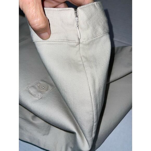 Talbots Heritage Tan Khaki Stretchy Flat Front Side Zip Pants Size 12 - Picture 11 of 12